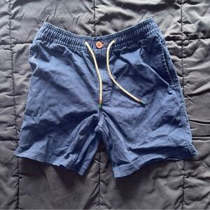 George Dark Blue Elastic Waist Shorts